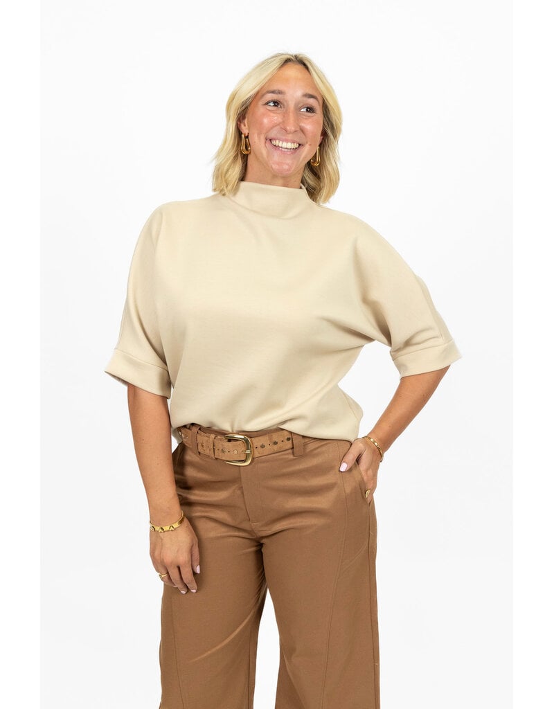 21Jewelz Sweatshirt met hoge hals - lichtbeige