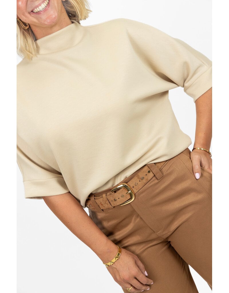 21Jewelz Sweatshirt met hoge hals - lichtbeige