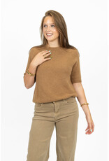 21Jewelz Effen basic truitje met korte mouw - camel