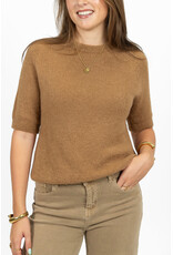 21Jewelz Effen basic truitje met korte mouw - camel