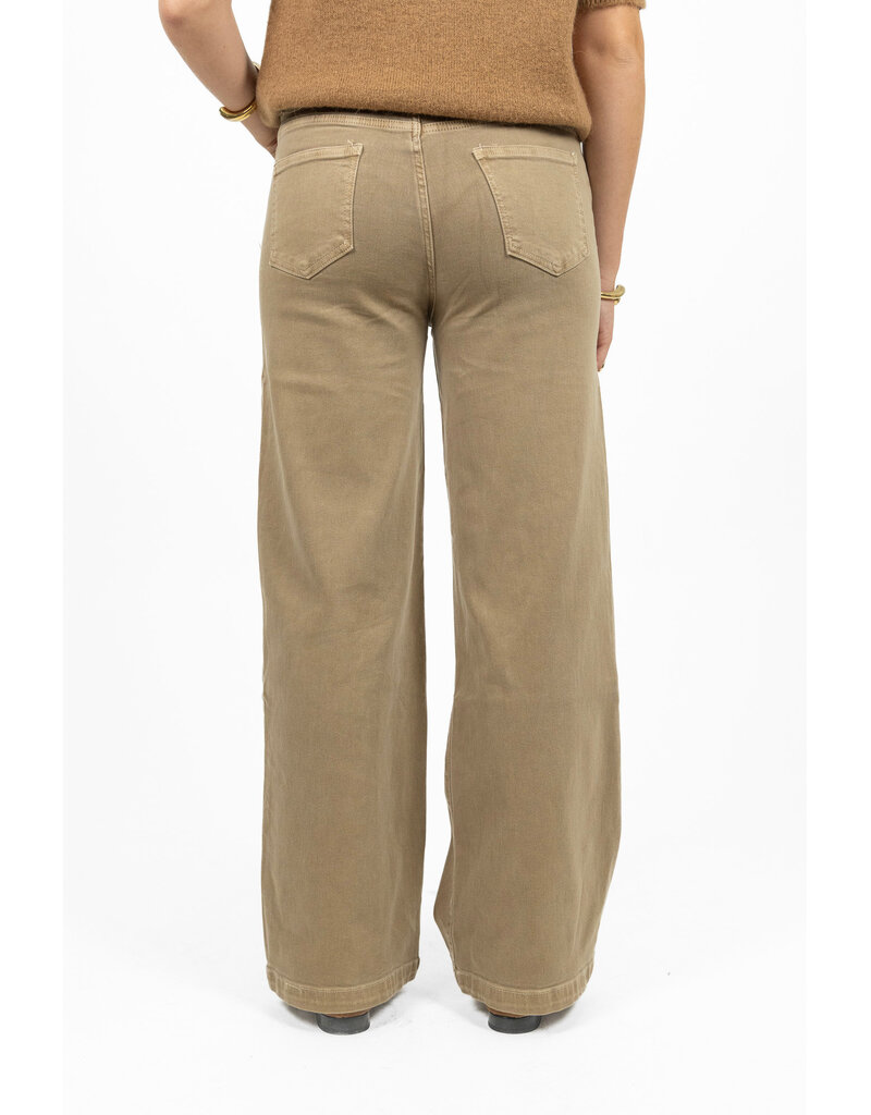 21Jewelz Stretch wide leg jeans - washed beige