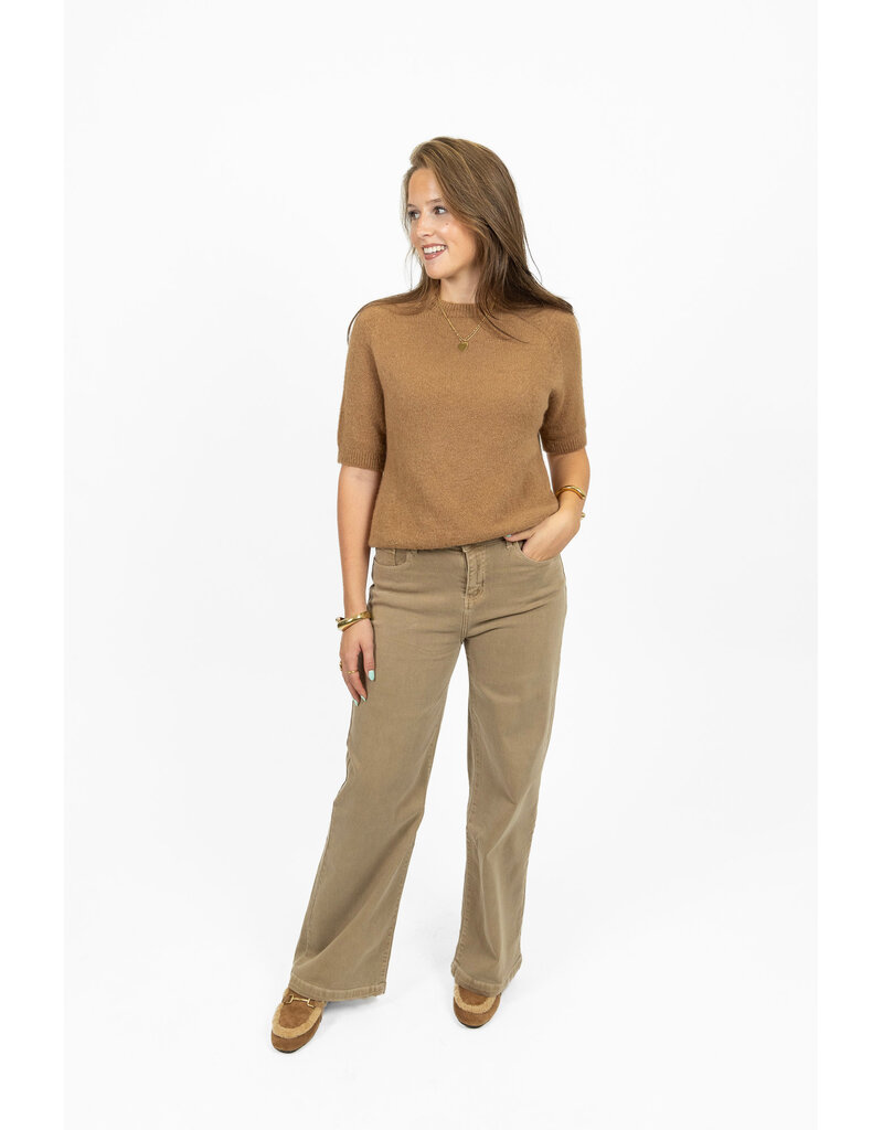 21Jewelz Stretch wide leg jeans - washed beige