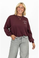 21Jewelz "La vie est belle" sweater - bordeaux