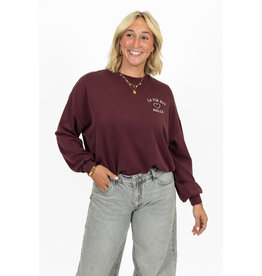 21Jewelz "La vie est belle" sweater - bordeaux