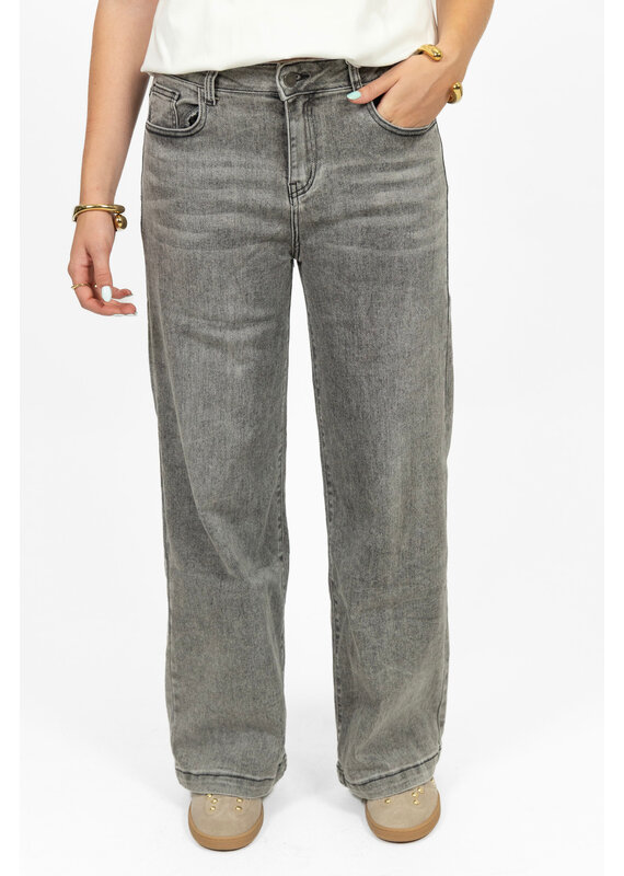 21Jewelz Stretch wide leg jeans - grijs