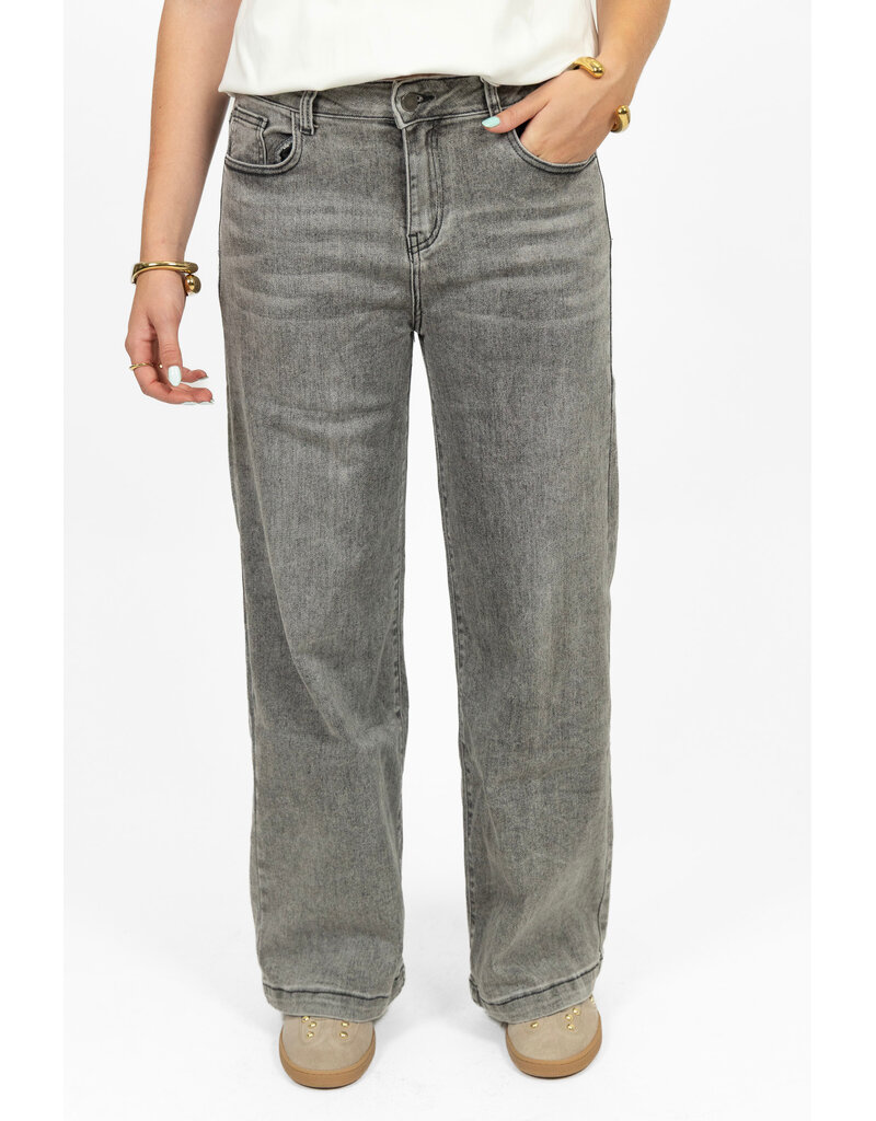 21Jewelz Stretch wide leg jeans - grijs