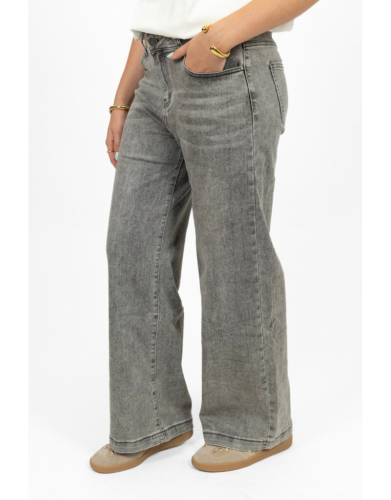 21Jewelz Stretch wide leg jeans - grijs