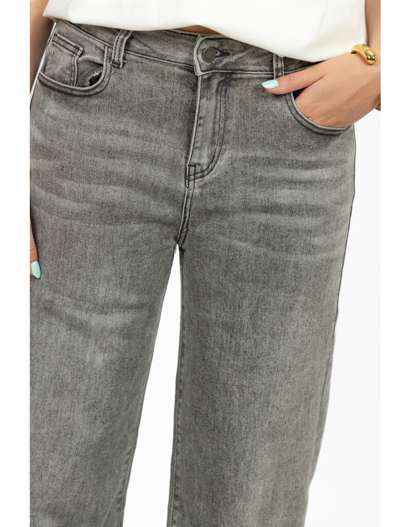 21Jewelz Stretch wide leg jeans - grijs