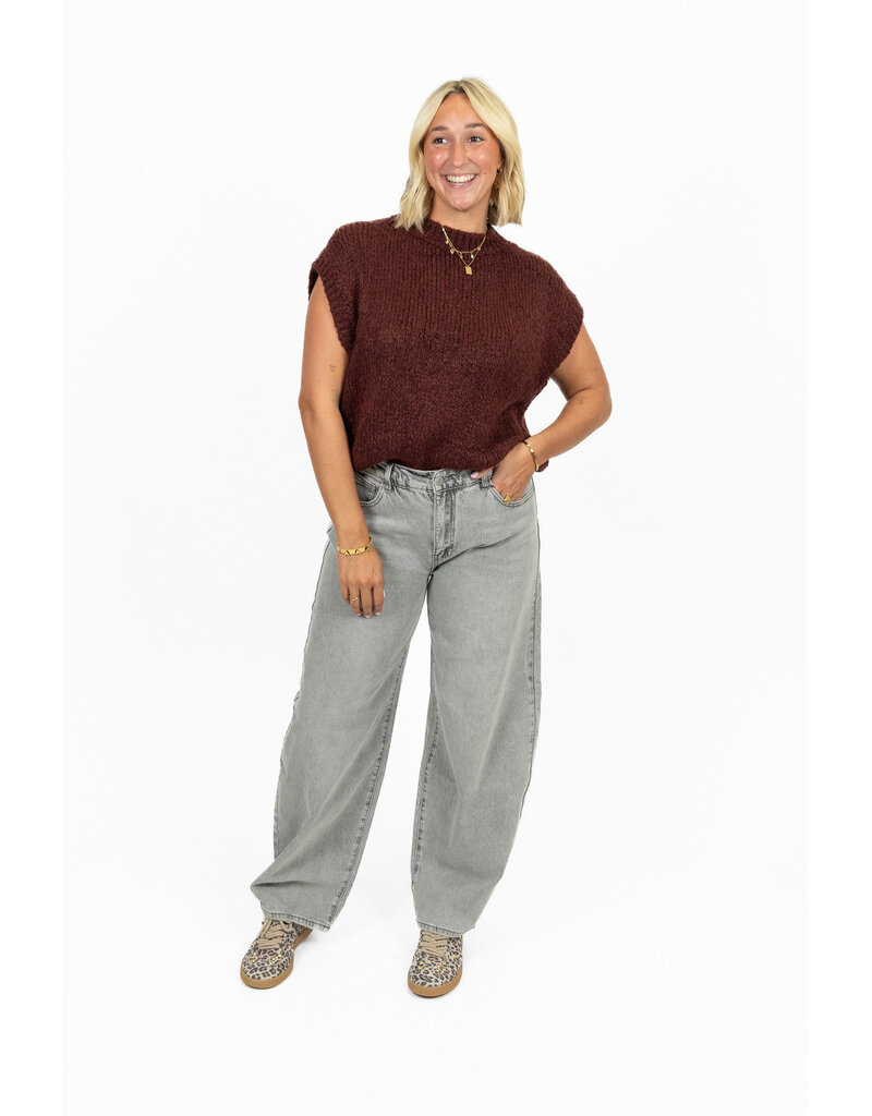 21Jewelz Knitted spencer - bordeaux