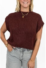 21Jewelz Knitted spencer - bordeaux