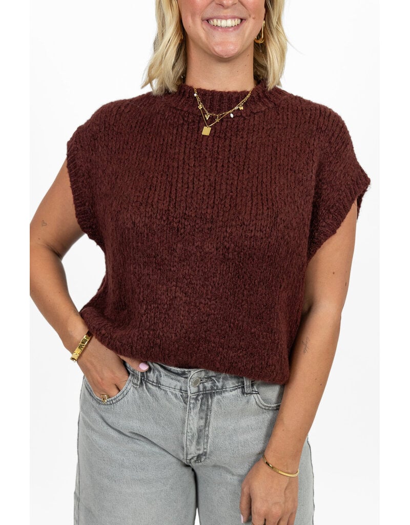 21Jewelz Knitted spencer - bordeaux