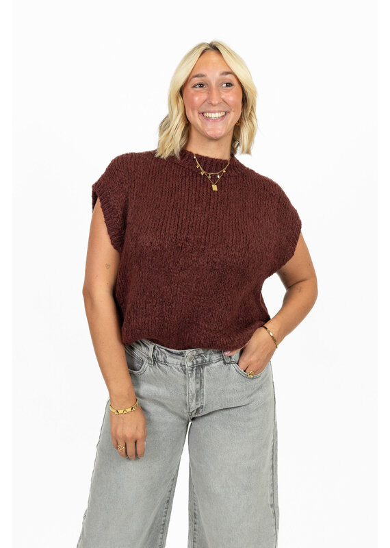 21Jewelz Knitted spencer - bordeaux