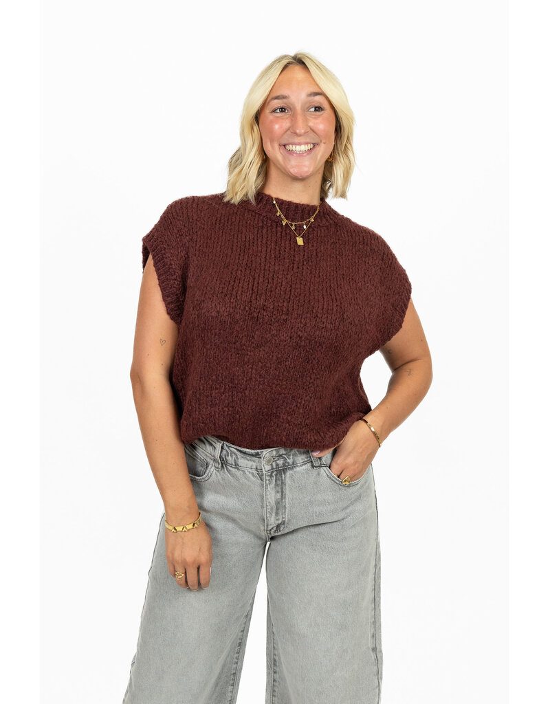 21Jewelz Knitted spencer - bordeaux