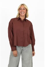 21Jewelz Oversized blouse met zakje - bordeaux
