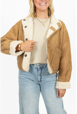 21Jewelz Dubbelzijdige jas met teddy - camel