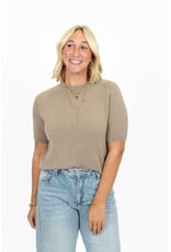 21Jewelz Effen basic truitje met korte mouw - beige