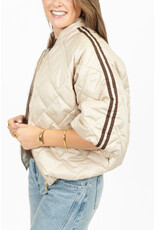 21Jewelz Gewatteerd jasje met strepen - beige/bruin