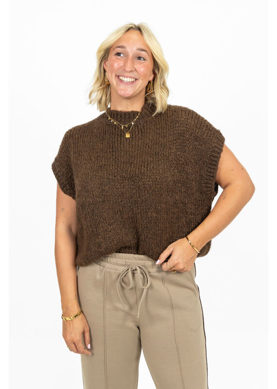 21Jewelz Knitted spencer - bruin