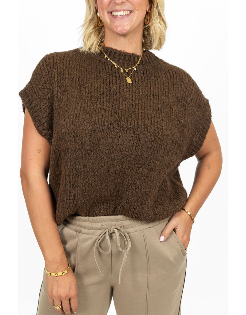 21Jewelz Knitted spencer - bruin