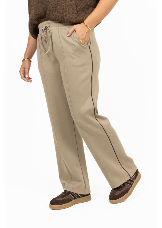 21Jewelz Zachte jogger met streep - taupe