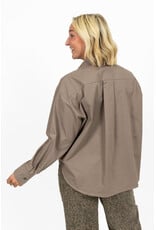 21Jewelz Oversized blouse met zakje - taupe