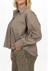 21Jewelz Oversized blouse met zakje - taupe