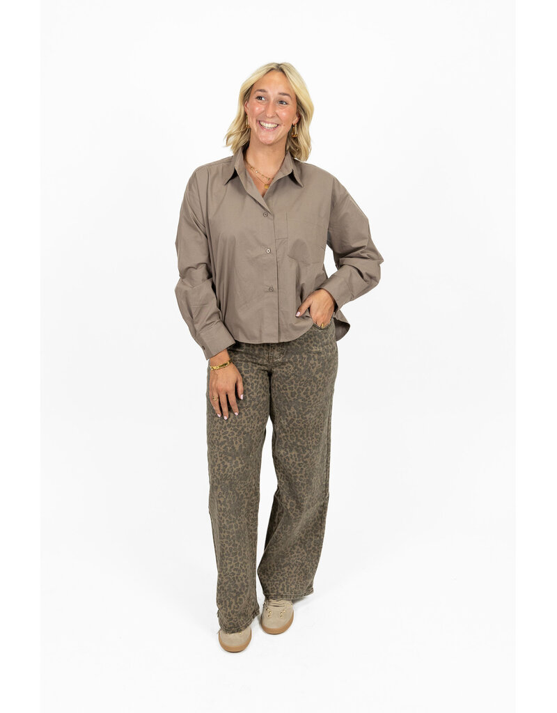 21Jewelz Dad fit jeans - panterprint