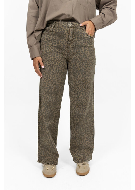 21Jewelz Dad fit jeans - panterprint