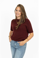 21Jewelz Effen basic truitje met korte mouw - bordeaux