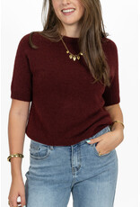 21Jewelz Effen basic truitje met korte mouw - bordeaux