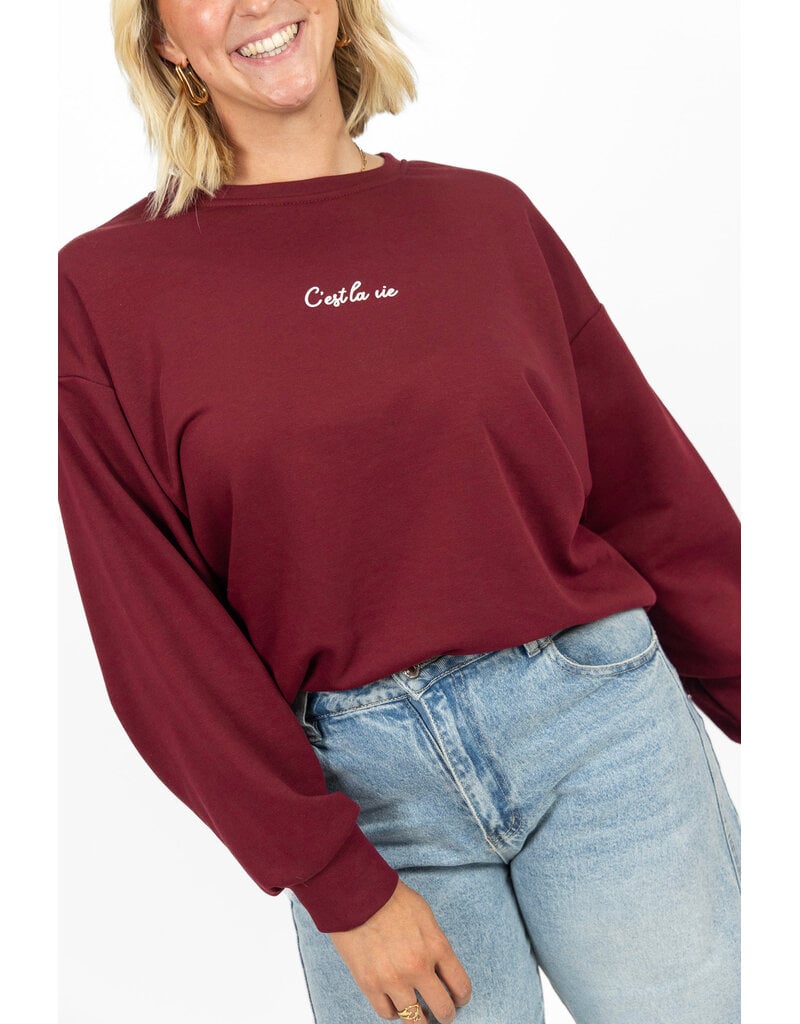 21Jewelz C'est la vie sweater - bordeaux