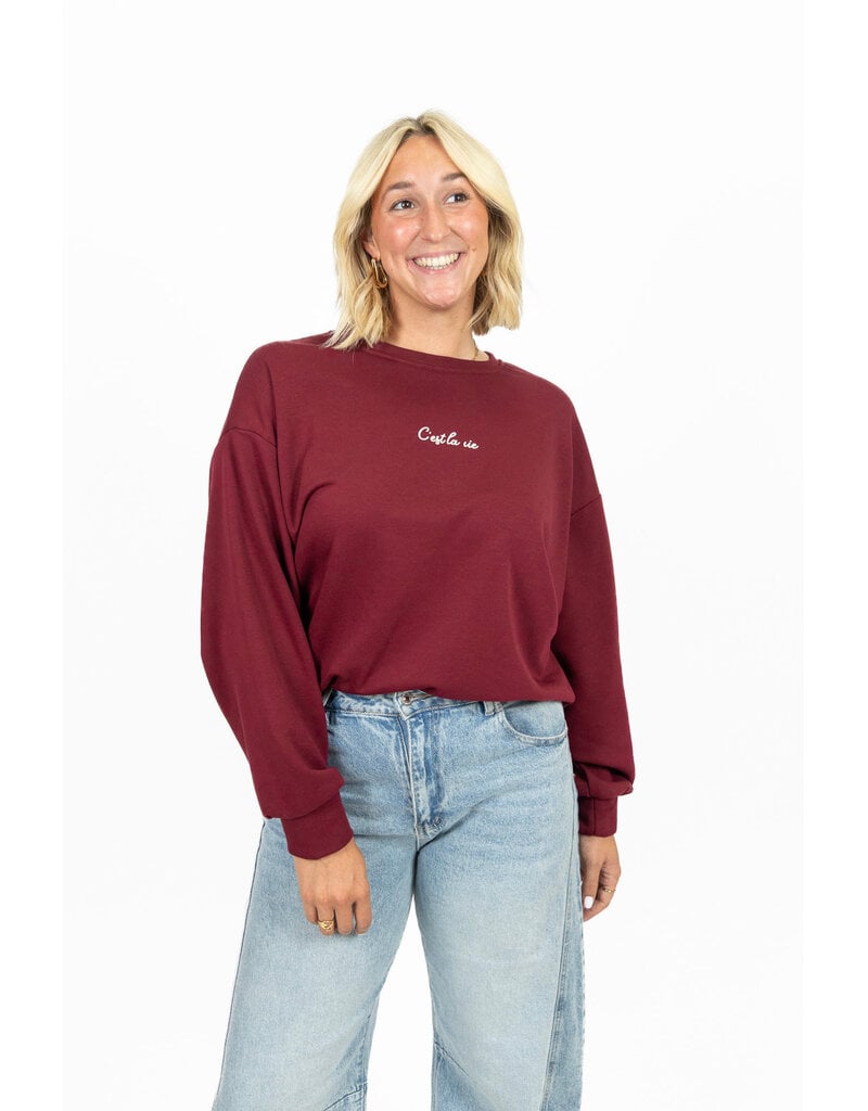 21Jewelz C'est la vie sweater - bordeaux
