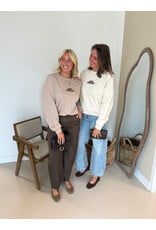 21Jewelz "Oui Amour" sweater - taupe