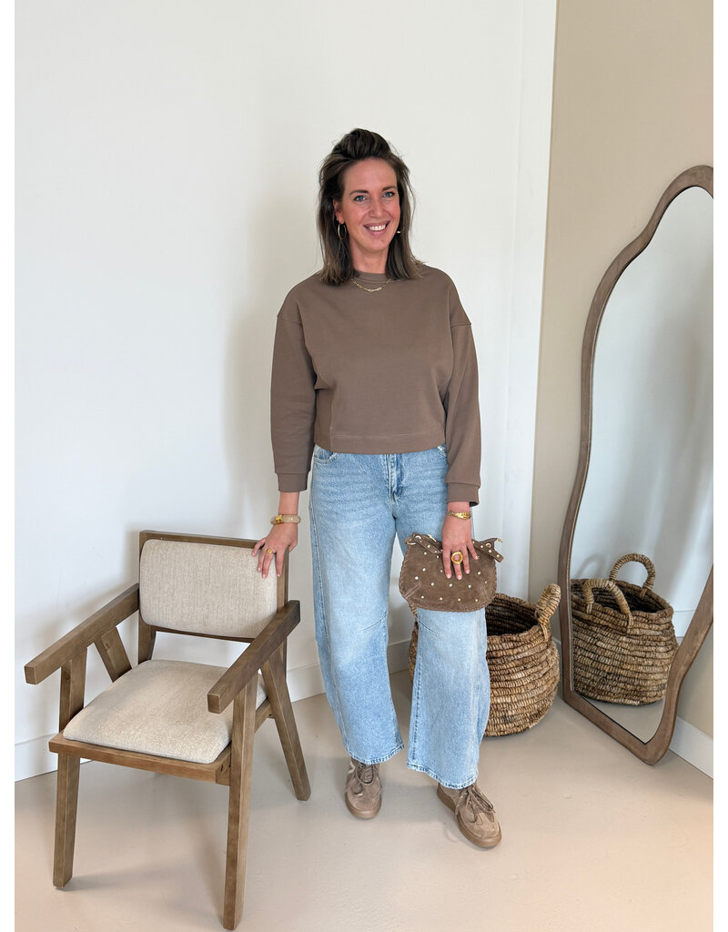 21Jewelz Basic sweater - taupe