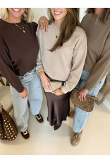 21Jewelz Basic sweater - taupe