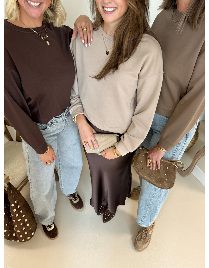 21Jewelz Basic sweater - taupe