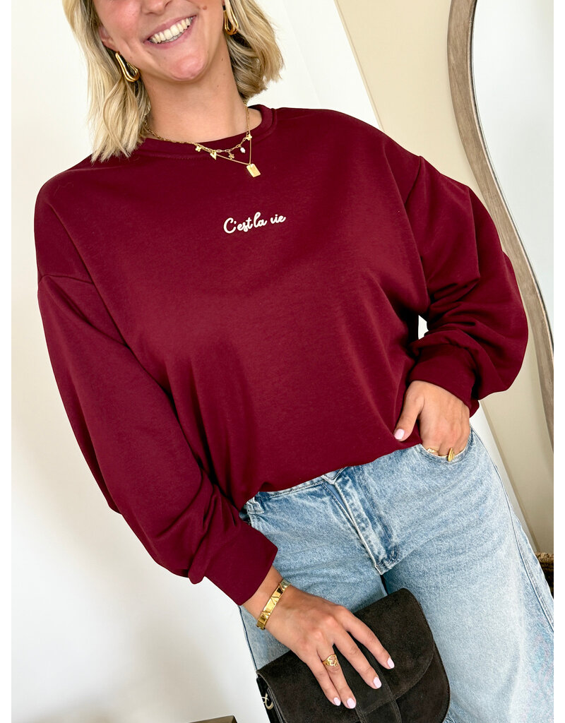 21Jewelz C'est la vie sweater - bordeaux