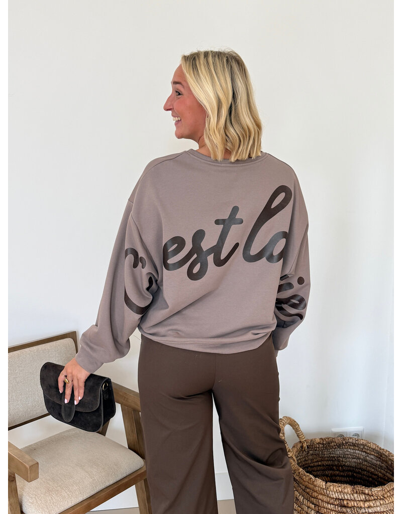 21Jewelz C'est la vie sweater - taupe