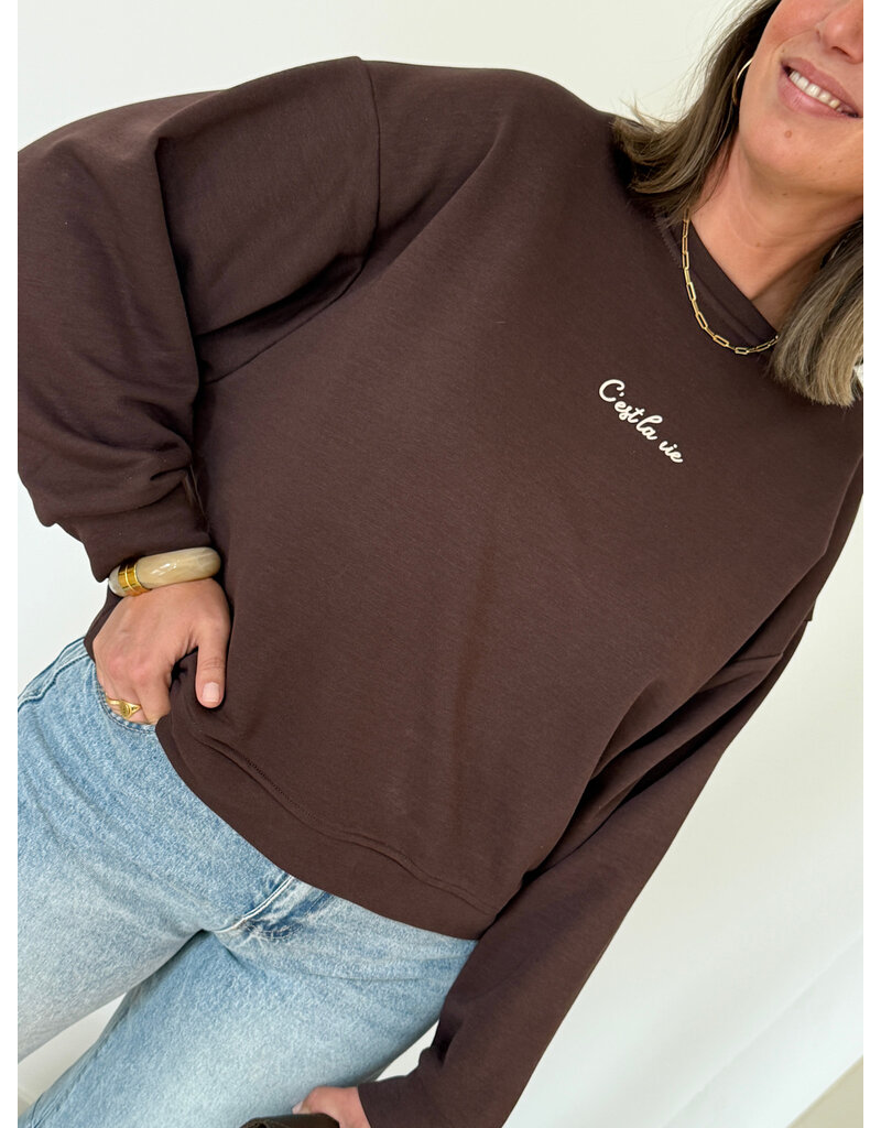 21Jewelz C'est la vie sweater - bruin