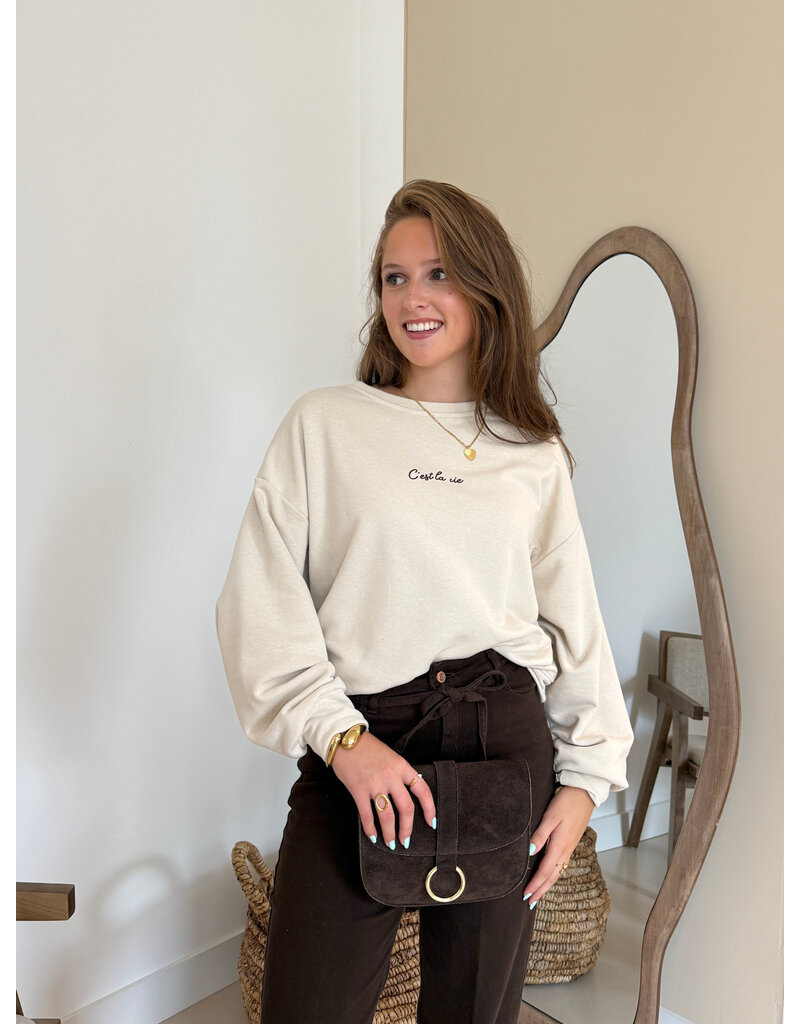 21Jewelz C'est la vie sweater - beige