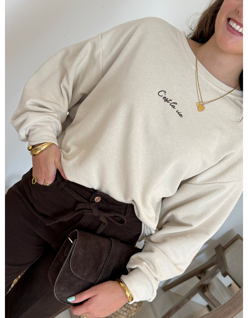 21Jewelz C'est la vie sweater - beige