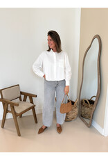 21Jewelz Oversized blouse met zakje - wit