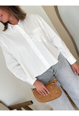 21Jewelz Oversized blouse met zakje - wit