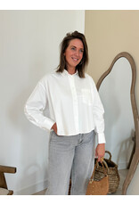 21Jewelz Oversized blouse met zakje - wit
