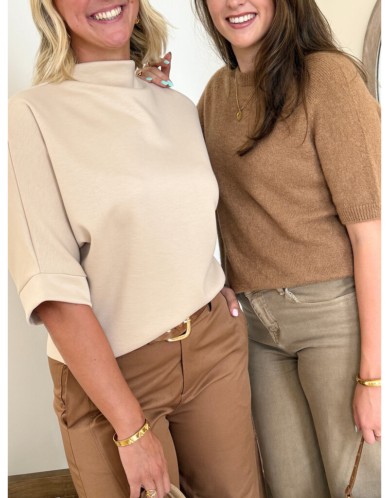 21Jewelz Sweatshirt met hoge hals - lichtbeige