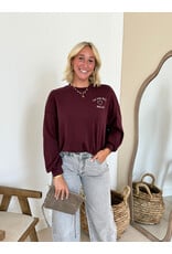21Jewelz "La vie est belle" sweater - bordeaux