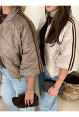 21Jewelz Gewatteerd jasje met strepen - beige/bruin
