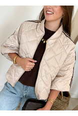 21Jewelz Gewatteerd jasje met strepen - beige/bruin
