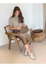 21Jewelz Satijnlook midi rok - camel