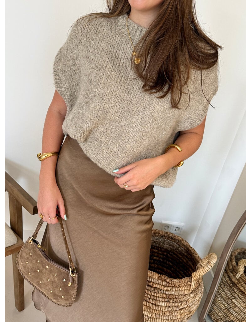 21Jewelz Knitted spencer - beige